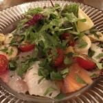 デリツィオーゾ フィレンツェ - 平日Ａランチの前菜（「色々魚介のマリネのサラダ仕立て」