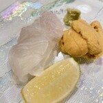 うを徳 - 大分県産城下鰈＆海胆