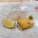 うを徳 - 海胆＆大分県産城下鰈