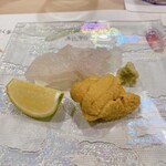 うを徳 - 海胆＆大分県産城下鰈