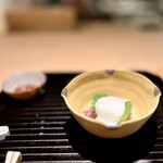 蓬左茶寮 - カツオ 土佐酢ジュレ 泡カボス 生節