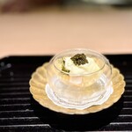 蓬左茶寮 - 洋梨、ケルシーと帆立貝の白和え