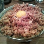 益子 - 〆のそぼろごはん。