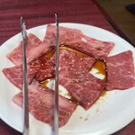 炭火焼肉 牛洒亭 - 特上和牛カルビハラミ　1300円