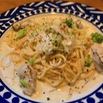 カステッリ - ボケちゃったけど牡蠣のクリームパスタ　麺がもちもちで味もおいしかった