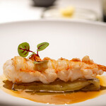 レストラン オオツ - 2023.9 駿河湾産ラングスティーヌ フヌイユ 甲殻類と海老味噌のソース
