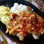 サルーテ - ポークと野菜のトマトソース焼(2013/10/10撮影)