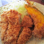 はやし亭 - ひれかつとかぼちゃフライ