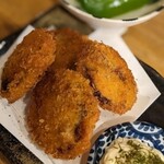 野菜巻き串 薄田商店 - 新作？なめろうアジフライ食べやすい美味しい！