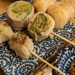 野菜巻き串 薄田商店 - メインは当然野菜巻き串！オススメ3本間違いなし☆