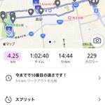 ヌードル＆スパイスカレー 今日の1番 - 本日のラン、、(と言っても歩きですが)