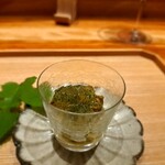 炭火割烹 白坂 - ⚫「鮑  じゃがいもビシソワーズ  天城しゃもコンソメ」