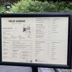 TWELVE GARDENS BAR&GRILL - メニュー表示もオシャレ