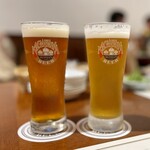 長濱浪漫ビール - 左：長浜エール
            右：淡海ピルスナー