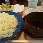 Teuti Men Syokudo Rakuyuu - 薯蕷と野菜天麩羅に大盛饂飩でボリューム満点
