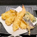 はなむら - 【ランチ】海老2、きす、なす、ピーマン