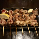 ひさご - トマト巻き？とニンニクの芽巻き。