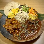 さらしあキッチン - 砂ずりとひよこ豆← →山猫カレーのあいがけ