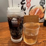 蔵馬 - ドリンク(+100円)はコーラ　お冷は麦茶