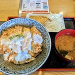 和光かつ圀 - 上カツ丼＋アジフライ