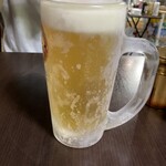 Ra-Mentep Pan Yakiniku Isse-No-De - 赤玉で生ビールサービス