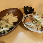 絆 - 松茸とアスパラの天ぷら＆野菜天ぷら
