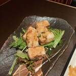 奄美のゆらい処 語久庵 - 島豆腐の厚揚げ〜奄美醤油♪