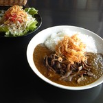 カレー屋 香助 - パリパリキャベツサラダ & パリパリきのこカレー