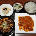 Chainizu Dainingu Nanten Yu - エビチリ、麻婆豆腐セット