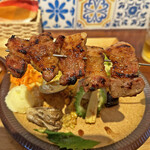 Mata curry - 炭火串焼き肉（ポーク）