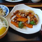 Asamadeya Terasu Ichimaruni - 酢豚定食です。