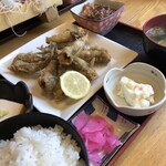 海幸 - 目光の唐揚げに➕￥350で定食に