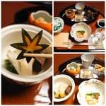 兵衛向陽閣 - 料理写真:先付、前菜、煮物✨とうもろこし豆腐、蛸柔煮、南瓜など。