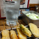 Kushikatsu Dengana - 串たちと「なにわシルバー」、そしてただのキャベツ