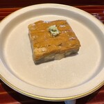 日本料理 別府 廣門 - 鮑赤ウニ豆腐　鮑佐伯　赤ウニ佐伯