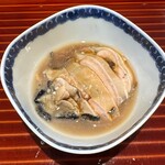 日本料理 別府 廣門 - 岩牡蠣ポン酢　カボス　佐伯