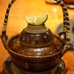 よろにく - 松茸とコプチャンの土瓶蒸し（2013/10）