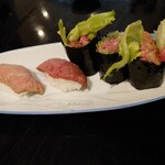 Honjin Hirano Yasushi Chou - 飛騨牛の寿司セット