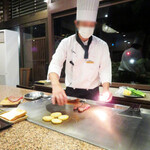 鉄板焼ステーキ 一ッ葉ミヤチク - 