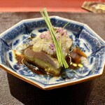 Ji-Cube - カマスの炙りと焼き茄子の葱油がけ