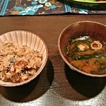 和み庵　篤屋 - サンマご飯とみそ汁