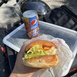 からつバーガー 虹ノ松原本店 - スペシャルバーガー、コーラもセットで。