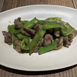 moltal - 砂肝のコンフィと福耳なんばんのソテー、880円