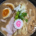ラーメン人生JET600 - 鶏煮込みそば、煮卵トッピング