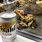 Okonomiyaki Hirano - 缶ビールあります②