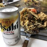 Okonomiyaki Hirano - 缶ビールあります