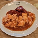 焼肉中道 - モツ盛り合わせ 1700円