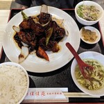 佳佳苑 - 黒酢酢豚定食¥1100-