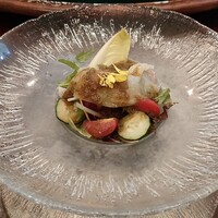 沙山華(奈良ロイヤルホテル) - ヤリイカのサラダ 四川山椒ソース