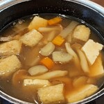 山海里 - 普通にけんちん汁のように食べていて、里芋かなと食べたら『まめぶ』だった！（笑）